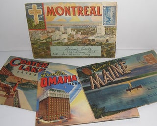 Item #12-0071 Souvenir Folders of Maine; Omaha, Nebraska; Crater Lake, Oregon; and Montreal,...