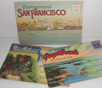 Item #12-0073 Souvenir Folders of Beautiful Puget Sound, Washington; New Orleans, La.; and Commercial San Francisco, California. Pacific Stationery, Speciaty Co, Calif San Francisco.