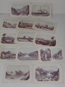 Item #12-0134 Nautical Views of Loch Katrine, Bombay, Waterfall at Inversnaid, Rob Roy's Cave,...