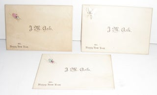 Item #12-0142 Calling cards for J. M. Ash, Happy New Year 1883. J. M. Ash