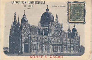 Item #12-0207 Korff's Cacao Advertising Postcard for Exposition Universelle de 1900. F. Korff,...