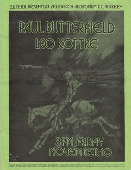 S.U.P.E.R.B. - S.U. P.E. R.B. Presents Paul Butterfield and Leo Kottke, November 10, 1971 at Zellerbach Auditorium, U.C. Berkeley