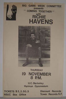 Item #12-0245 Big Game Week Presents "Coming Together" with Richie Havens, November 19, 1971. Big...
