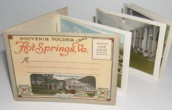 Item #12-0264 Souvenir Folder of Hot Springs, Virginia. Curt Teich, Co, Ill Chicago.