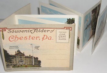 Item #12-0268 Souvenir Folder of Chester, Pennsylvania. Curt Teich, Co, Ill Chicago.