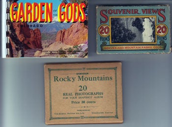 Item #12-0451 Colorado Souvenir Trio: Garden of the Gods, Rocky Mountains, and Denver and Mountain Parks. Cooper Post Card Co, Colo Lakewood.