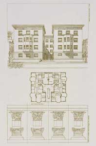 Item #12-0480 Francis Apartments, Forestville Ave. and 32nd St., Chicago, 1895. Pl. V. Frank...