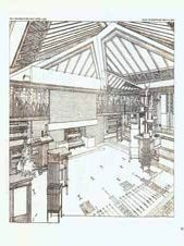 Item #12-0506 Dwelling for Mr. and Mrs. Avery Coonley. Living Room Interior. Riverside. Illinois....