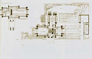 Item #12-0519 The Ullman house. Ground plan, 1904. Pl. XVI. Frank Lloyd Wright