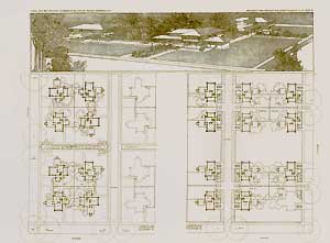 Item #12-0530 The Quadruple Block Plan, 1900. Pl. XIII. Frank Lloyd Wright.