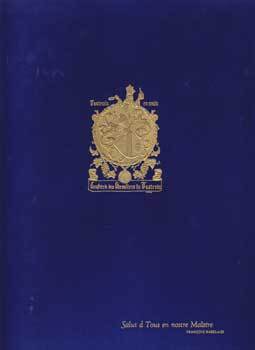 Item #12-0566 Salut à tous en nostre Maîstre. Menu cover for the Confrérie des Chevaliers du...