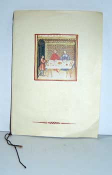 Item #12-0635 Souvenir Alitalia Prima Classe/First Class Menu: Tacuinum Sanitatis (The Book of Health). Alitalia.