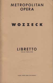 Item #12-0793 Georg Büchner's Wozzeck: Opera in 3 Acts. Alban Berg