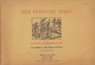 Item #12-0802 Alte deutsche Tänze aus Tabulaturen und Stimmbüchern um 1600 für Blockflöte in...