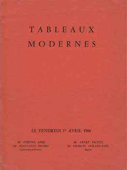 Ader, Etienne - Aquarelles, Dessins, Gouaches, Pastels; Sculptures Par Barye; Tableaux Modernes