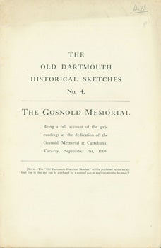 Item #12-1061 Old Dartmouth Historical Sketches, No. 4: The Gosnold Memorial. Old Dartmouth...