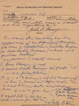 Item #12-1295 Special Examination and Treatment Request for H. M. Patton. John N. Henry, M. D