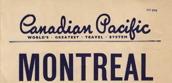 Item #12-1313 Canadian Pacific Montreal Luggage Labels. Canadian Pacific.