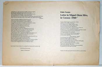 Item #12-1314 Letter to Miguel Otero Silva, in Caracas (1948). Pablo Neruda.