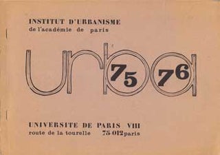 Item #12-1371 Institut d'urbanisme de l'Academie de Paris. Année universitaire 1975-1976....