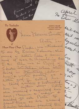 Item #12-1379 ALS to Florence E. Smith (Mrs. J. Winter Smith) about Ruth Le Prade and Edward...
