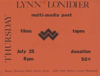 Item #13-0098 Lynn Lonidier: Multi-Media Poet. Lynn Lonidier