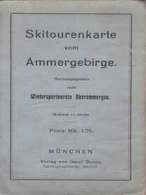 Item #13-0230 Skitourenkarte vom Ammergebirge. Wintersportverein Oberammergau