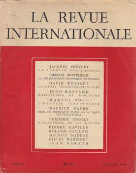 Item #13-0233 La revue internationale. No. 1. Décembre 1945. Jacques Prévert