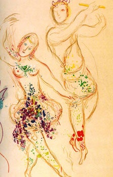 Item #13-0876 Drawings and Watercolors for the Ballet. Marc Chagall, Jacques Laissaigne.