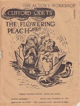 Item #13-0976 Announcement for stage production of Clifford Odet's The Flowering Peach, Marines'...