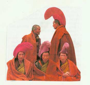 Item #13-1288 [Monks In Full Regalia, Drepung Monastery, Lhasa]. 20th Century Photographer.
