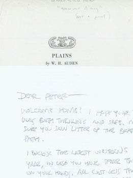 Item #15-10223 Manuscript note from the late Serendipity Books owner Peter Howard to his staff...