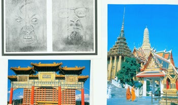 20th Century Artist - Death Piece # 98. 6. Two Color Images of Asian Temples