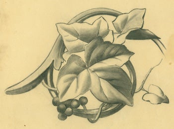 R. B. W. Jr. - Pencil Drawing on Beige Paper