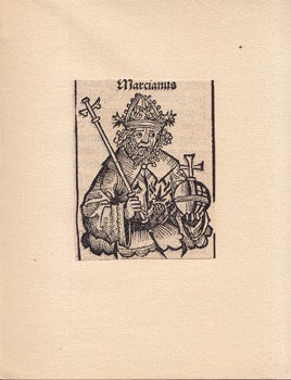 Item #15-1029 Original 1493 Woodcut from the Nuremburg Chronicle Depicting Marcianus. A. Koberger.