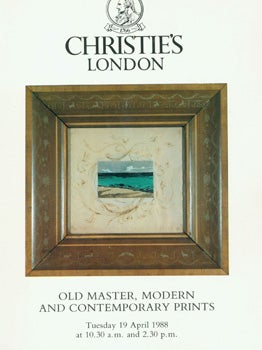 Item #15-10514 Old Master, Modern and Contemporary Prints, April 19, 1988. Sale ROUSSEL-3811....