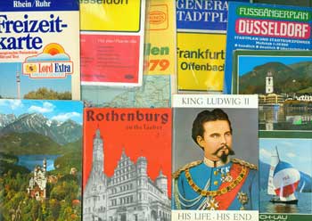 Item #15-11211 German Travel Ephemera: Nine Vintage Travel Booklets/Maps. Mairs Geographischer Verlag, Risch-Lau, Salzburg.