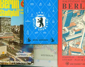 Item #15-11212 Berlin Travel Ephemera: Berlin Speaking; Berlin Stadtplan; Hauptstadt Der DDR Berlin. Hotel Kempinski, RV Reise- und Verkehrsverlag, VEB Tourist Verlag, Berlin.