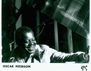 Item #15-11287 Oscar Peterson At Piano: Publicity Photograph for Pablo Records. Pablo Records,...