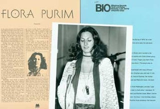 Item #15-11309 Flora Purim Press Release, Biography & Publicity Photograph, for Milestone...