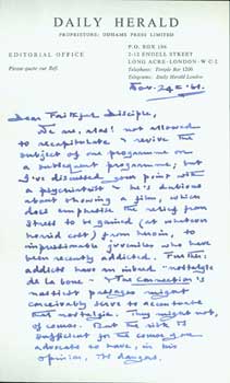 Item #15-11354 ALS Letter Paul Dehn to Geoffrey Robinson, November 24, 1961. Paul Dehn
