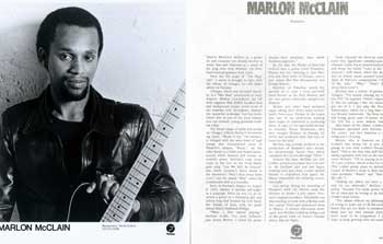 Item #15-11364 Marlon McClain Publicity Photographs & Biographical Profiles for Fantasy Records. Fantasy Records, New York.