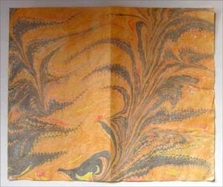 Item #15-1827 Marbled Paper. Late 20th Century Marbled Paper Maker