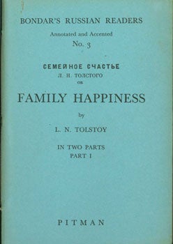 Item #15-1851 Semeinoe schaste = [Family happiness]. Parts I and II. L. N. Tolstoy.