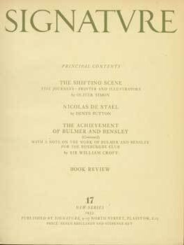 Item #15-1881 Signature: A Quadrimestrial of Typography and Graphic Arts. 17, New Series, 1953....