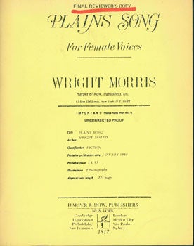 Morris, Wright - Plains Song: For Female Voices