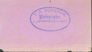 Item #15-4230 (Stamp On Paper of) T. R. Burnham, Photographer, Washington Street (Boston,...