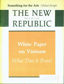 Item #15-4322 Poem For A Far Land In The New Republic, March 13, 1965. John Updike