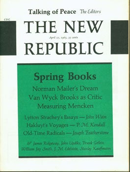 Item #15-4332 Sunshine On Sandstone, a Poem In The New Republic, April 17, 1965. John Updike