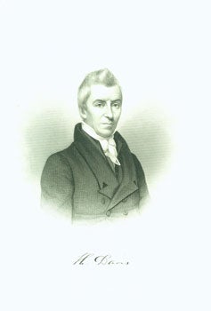 Item #15-4594 Engraved Portrait of Rev. Henry Davis. D. D, Second President of Hamilton College....